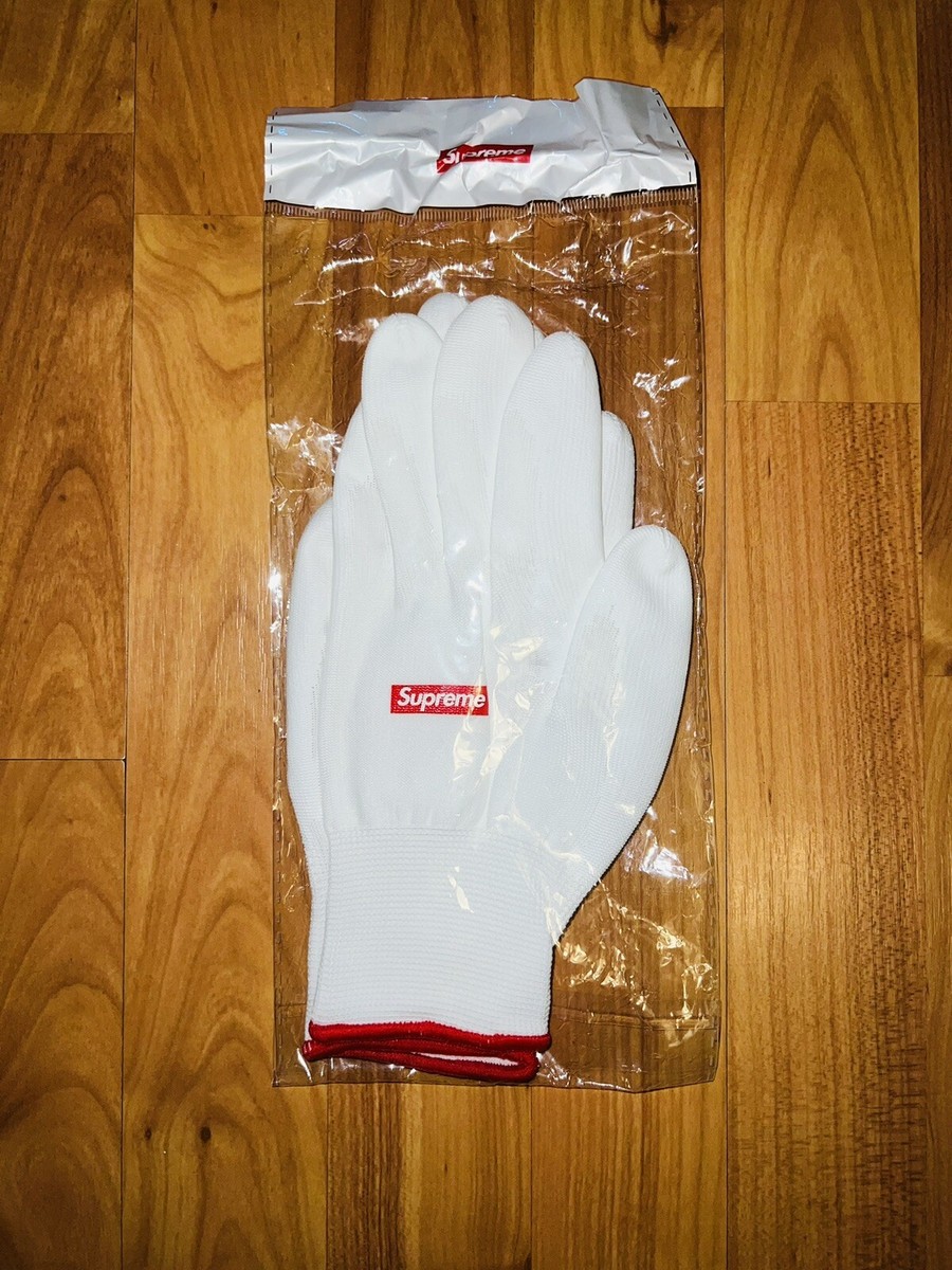 Supreme　グローブ Supreme Rubberized Gloves White FW20 New Box Logo | eBay