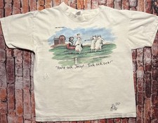 Camiseta De Colección 1987 THE FAR SIDE "You're Sick Jessy" Puntada Única Grande EE. UU.