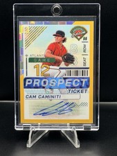 2024 Panini Prospect Edition Cam Caminiti Prizm Gold Pandora Auto 3/3 BRAVES SSP
