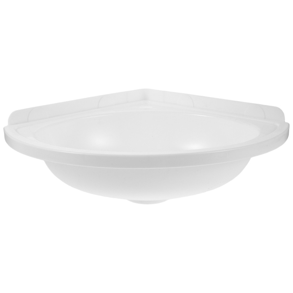 White Plastic Triangular Wall Mounted Corner Sink For Bathroom Spaces