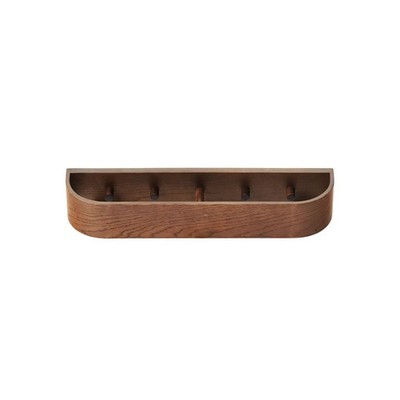 Audo Wandgarderobe Garderobenleiste Flurgarderobe Eiche dunkel gebeizt 50 cm