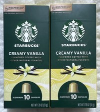 Starbucks by Nespresso Creamy Vanilla, 20 Count Total 2 Boxes Factory Sealed