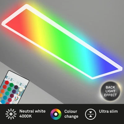 Deckenleuchte Briloner LED 22W Panel Backlight Fernbedienung RGB Deckenlampe - Bild 1 von 4