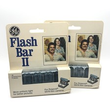 Lot Of 2 - Vintage GE General Electric Flash Bar II Polaroid SX-70 Camera