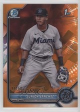 2022 Bowman Sapphire Chrome Prospects Orange 1/50 Junior Sanchez #BCP-111 05is