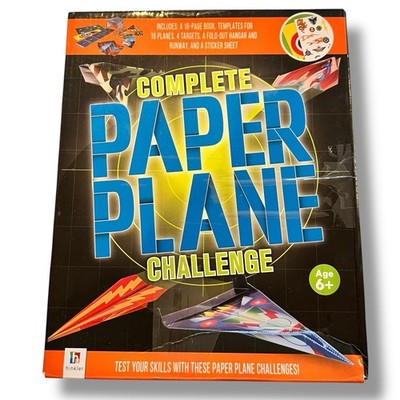 NEW Complete Paper Plane Challenge Templates Targets Fold Out Hangar Runway