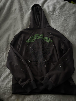 Sp5der Wait Web Hoodie 'Slate Grey' 