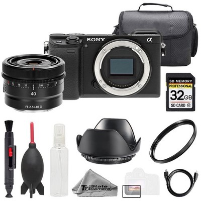 Sony Alpha a6400 + Sony FE 40mm f/2.5 G Lens +32GB + Bag+ UV