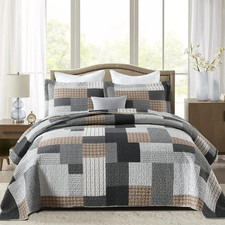Quilts Queen Size - 3 Piece Cotton Quilt Set, Lightweight Bedspreads, Farmhouse