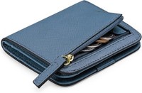 Damen Geldbeutel Klein Leder Mit Rfid-Schutz Zipper MüNzfach Mini Brieftasche