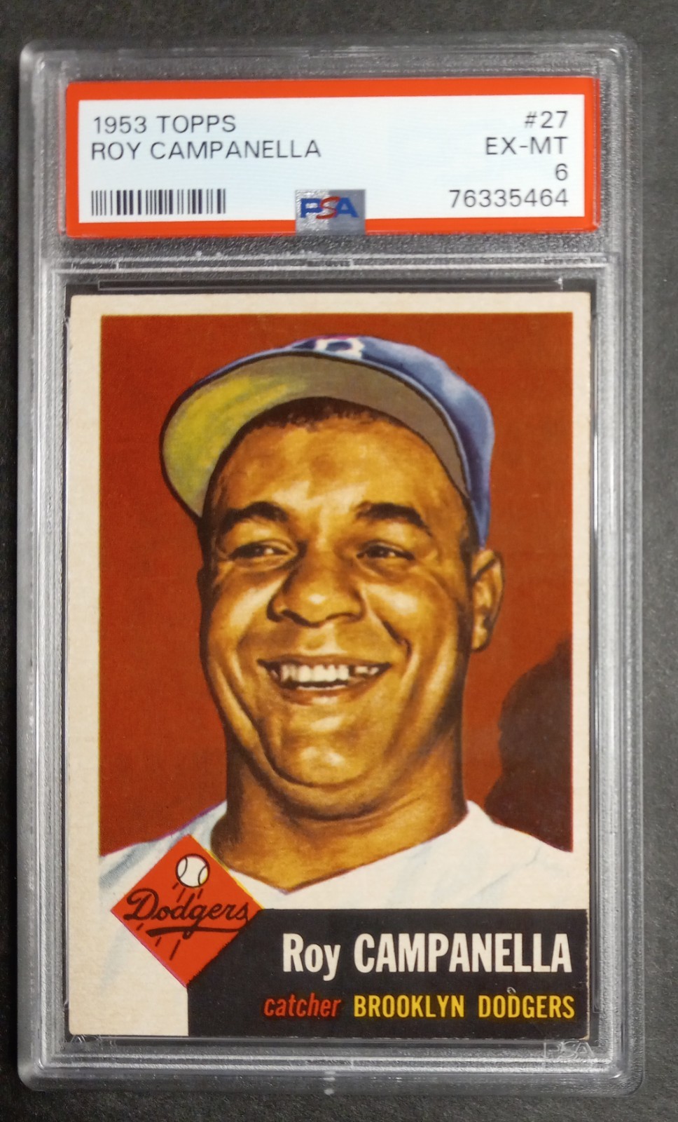 1953 Topps - #27 Roy Campanella - HOF - PSA 6 EX-MT