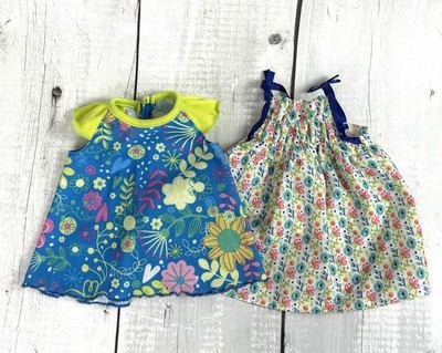 Hasbro Baby Alive Doll Clothes Lot Floral Dress ~ Floral Dress ~ Blue Dress 0128