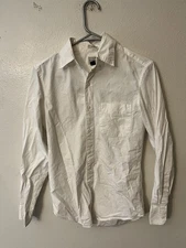J. Crew Men's Shirt Slim Fit Button Down White Solid Size XS Woven