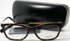 COACH HC 6114 5485 Dark Tortoise / Gold Acetate Eyeglasses Frame 51-16-140 New
