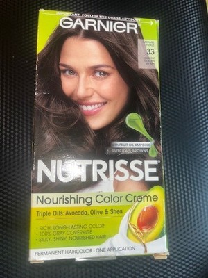 Garnier Nutrisse 33 Darkest Golden Brown Permanent Hair Dye 1 Pack