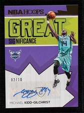 2016 NBA Hoops Great SIGnificance Gold 2/10 Michael Kidd-Gilchrist #14 Auto uk2