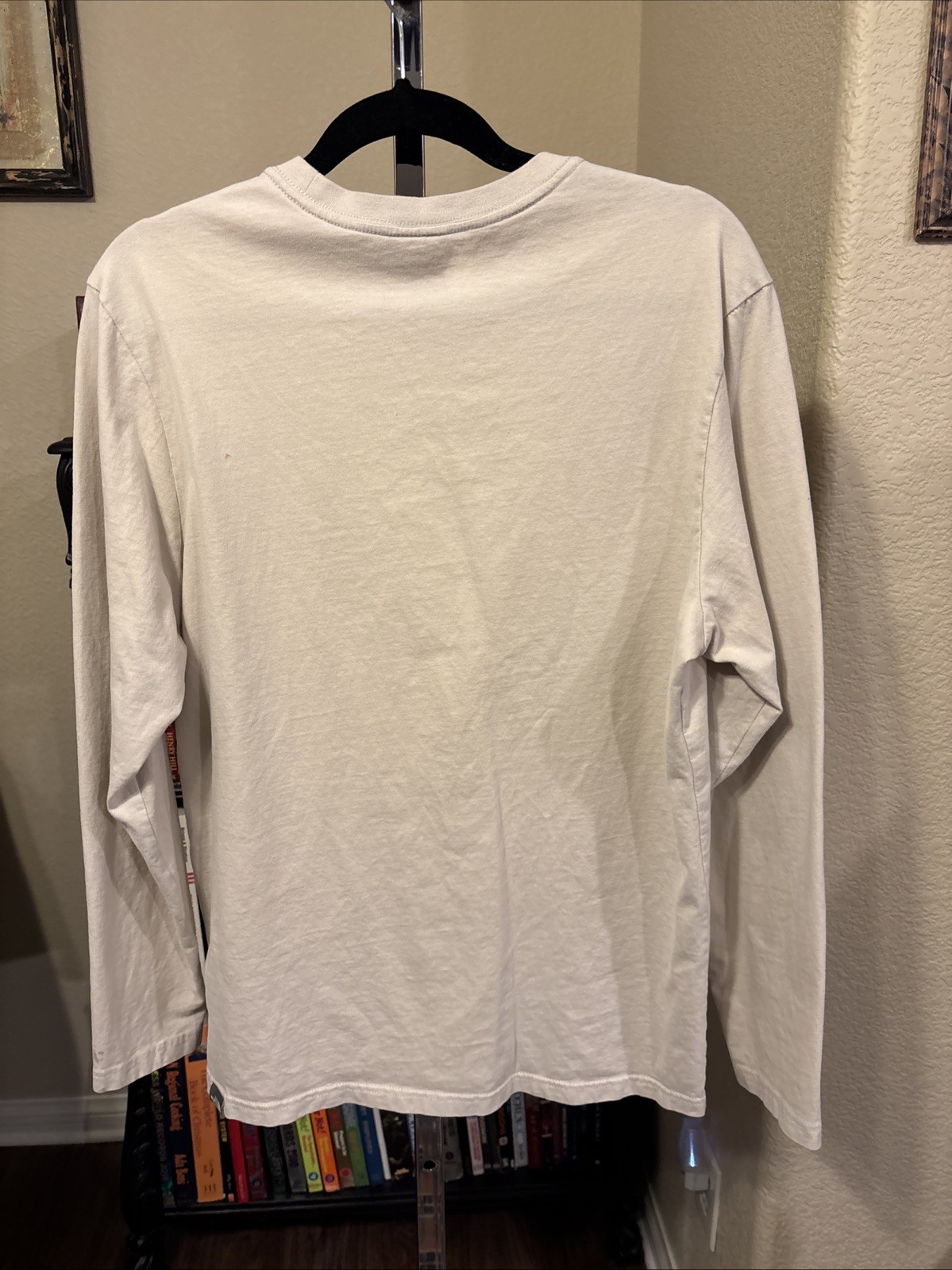 The North Face Men’s  Long Sleeve  Fine T-shirt  Crew Neck White Dune Size M thumbnail 3