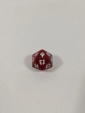 MTG d20 Spindown 20-sided Life Counter die dice Planeswalker Symbol Red