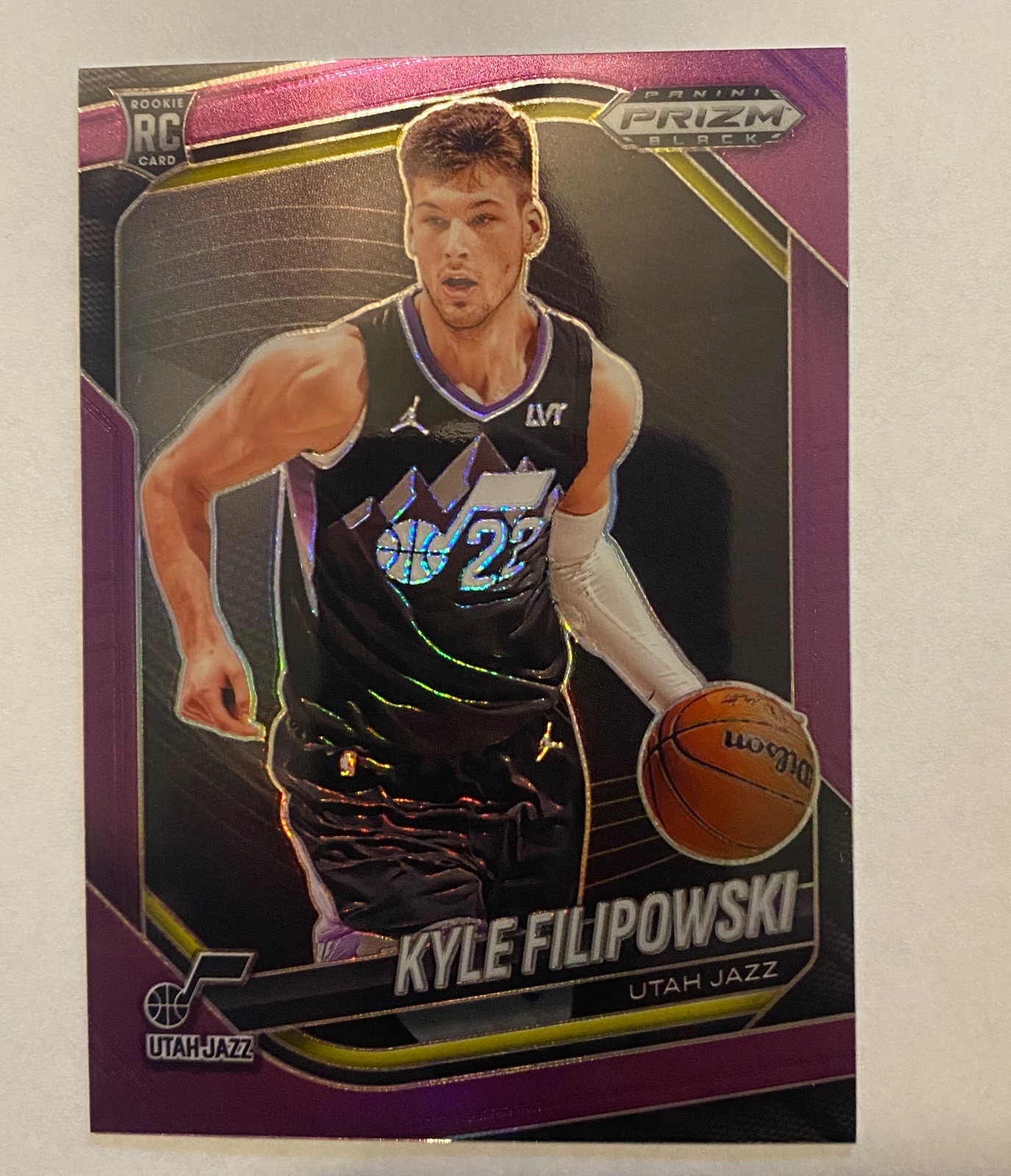 2024-25 Panini Prizm Black Kyle Filipowski Purple Prizms /99 #125 Utah Jazz DD5