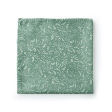 Men's Floral Pocket Square Handkerchief - Dusty Sage