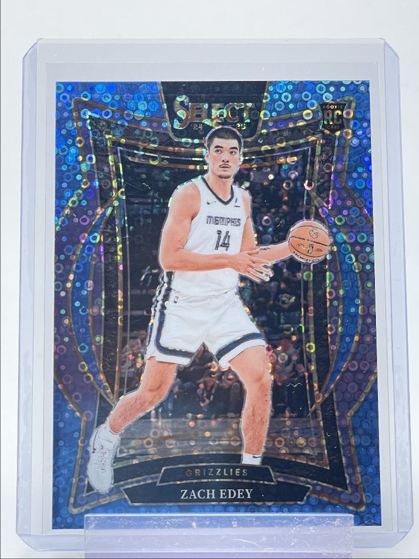 ZACH EDEY 2024-25 SELECT CONCOURSE ROOKIE LIGHT BLUE DISCO RC /99 Q5118