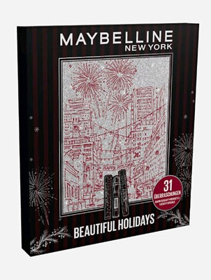 Maybelline New York Türchen-Adventskalender Weihnachten Kosmetik 31 Stück