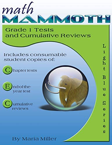 Math Mammoth Grade 1 Tests and Cumulative Reviews by Miller, Maria New<-