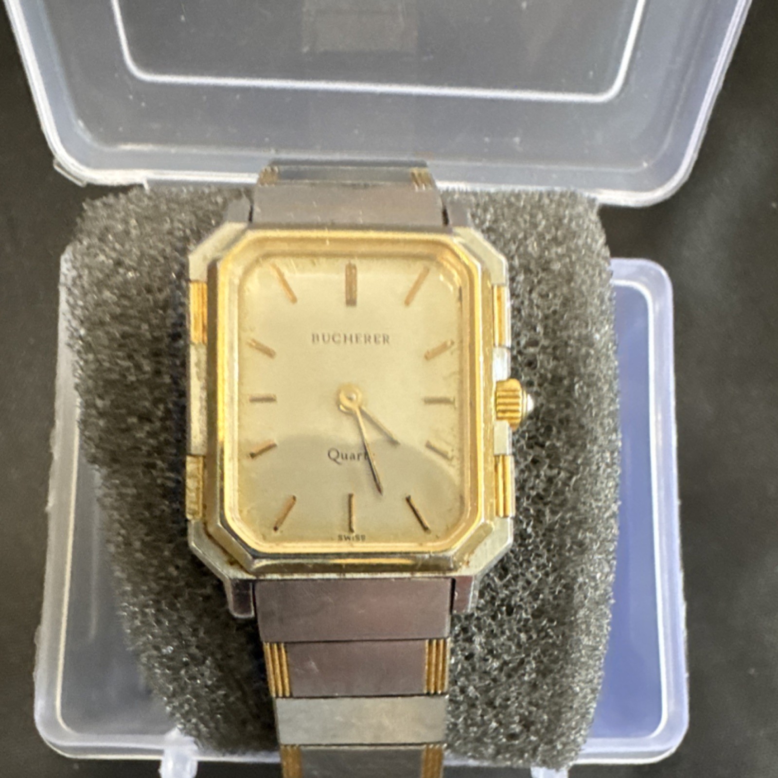Bucherer Quartz Swiss Made Rectangular Two-Tone W… - image 1
