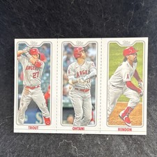 Topps 2022 Opening Day Trout Ohtani Rendon #TPC-1 Triple Play Angels MLB