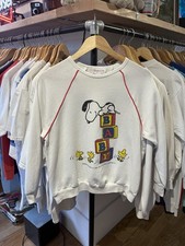 Vintage Snoopy Baby Blocks Sweatshirt 1980s Size M