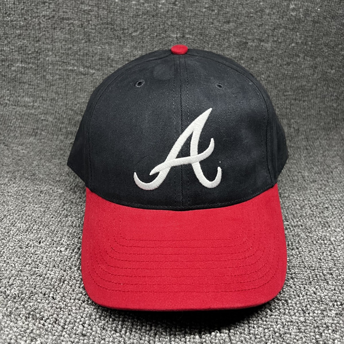 Atlanta Braves American Needle Hat Black Red Cooperstown MLB Adjustable Cap