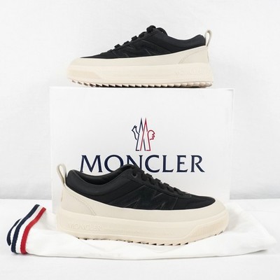 Moncler Altive Nylon, Nubuck, & Suede Sneakers In Black/Beige - Men's Size EU 41