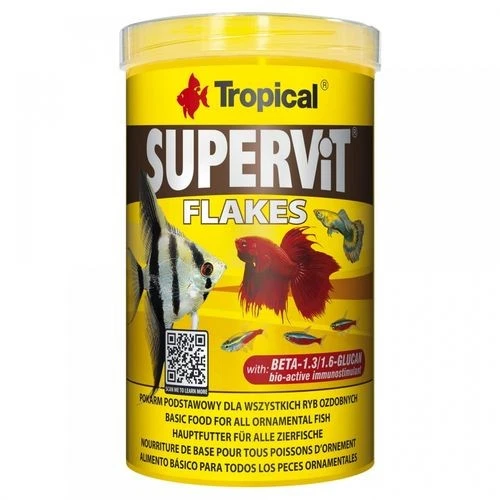 TROPICAL TADEUSZ OGRODNIK Tropical SuperVit Flakes 1000ml Flockenfutter Hauptfutter für alle Zierfische