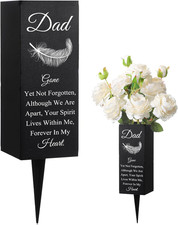 Dad Cemetery Vases for Grave Metal Cemetery Grave Flower Vase Memorial Flower Ho