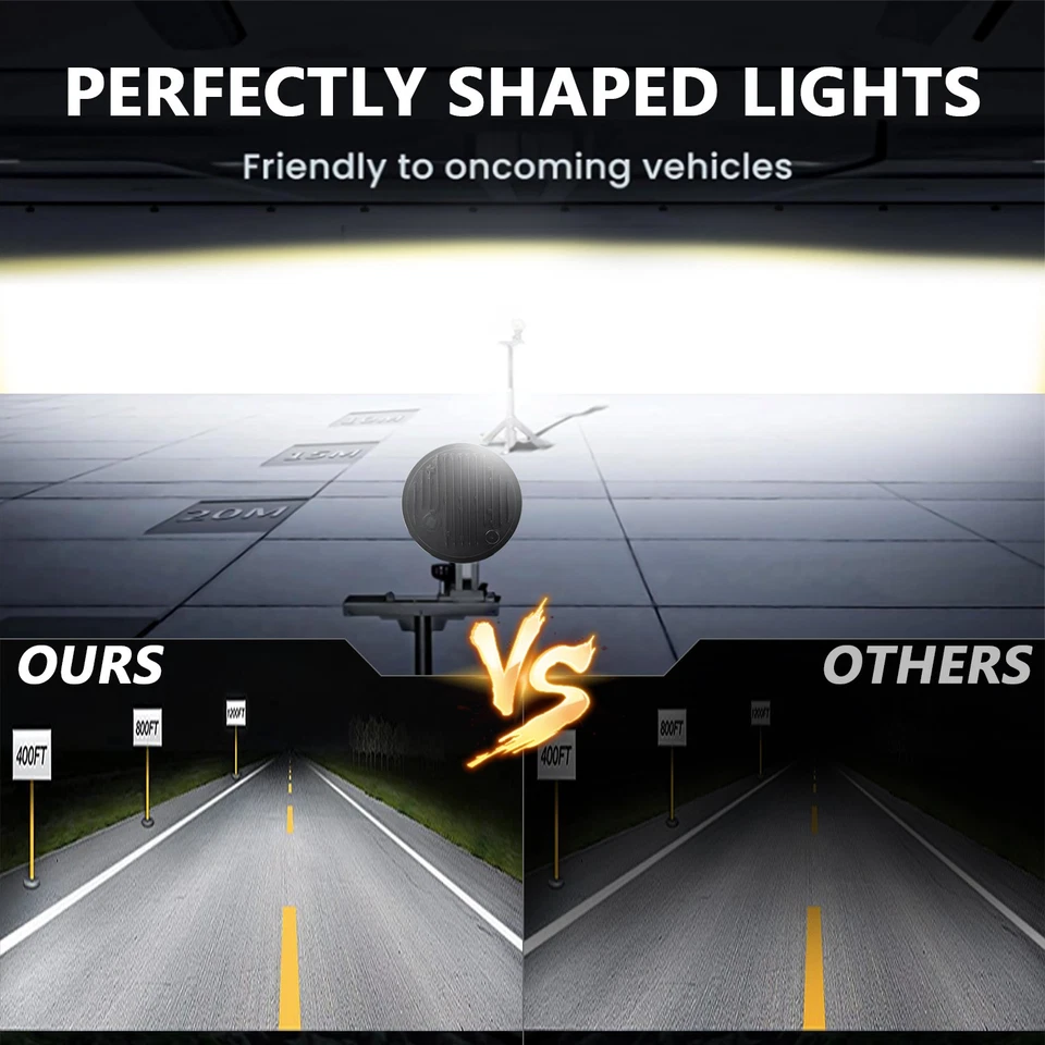 Faro LED de 5,75" pulgadas con haz alto/bajo DRL 48000LM para BMW 635CSi 1985-1989 Foto 2 de 4