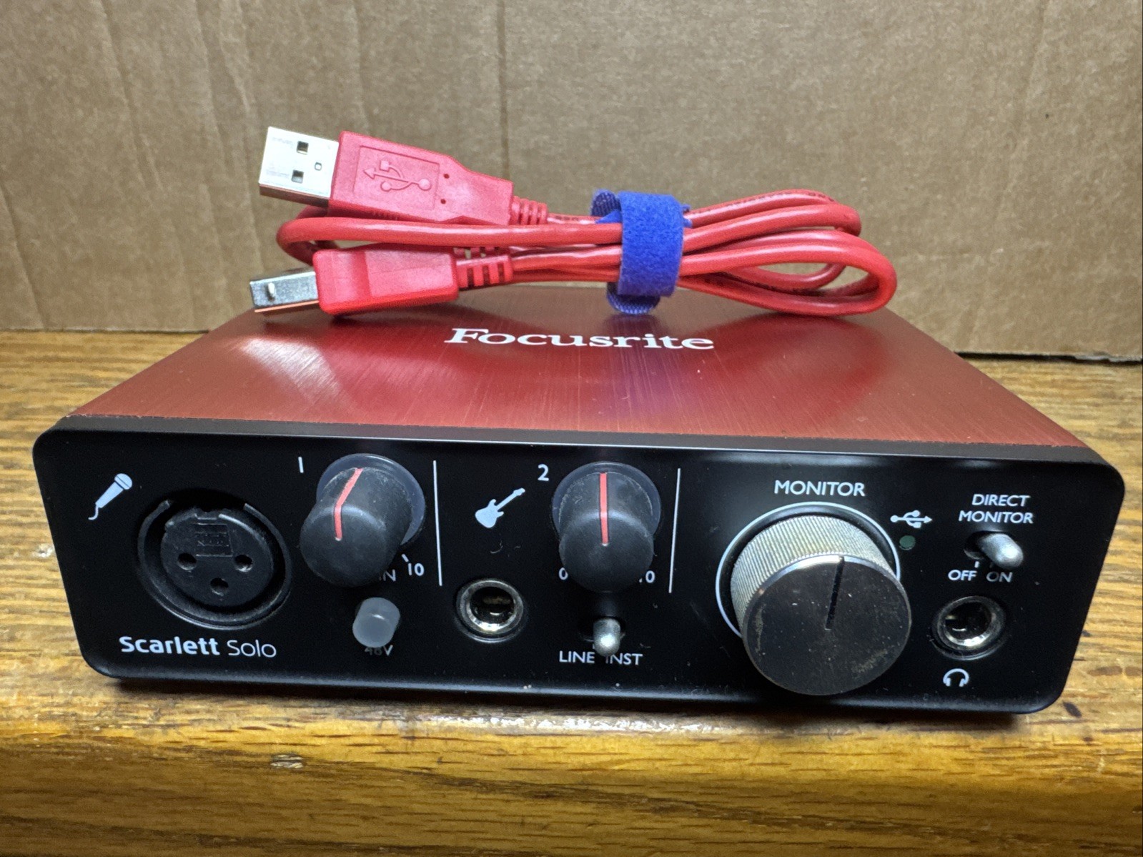 Focusrite Scarlett Solo 2nd Gen USB Audio Interface With 3ft Interface Cable