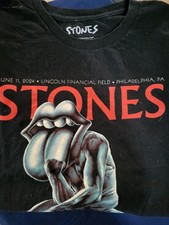 Rolling Stones Black XXXL tee Shirt Concert Philadelphia 2024 T-shirt