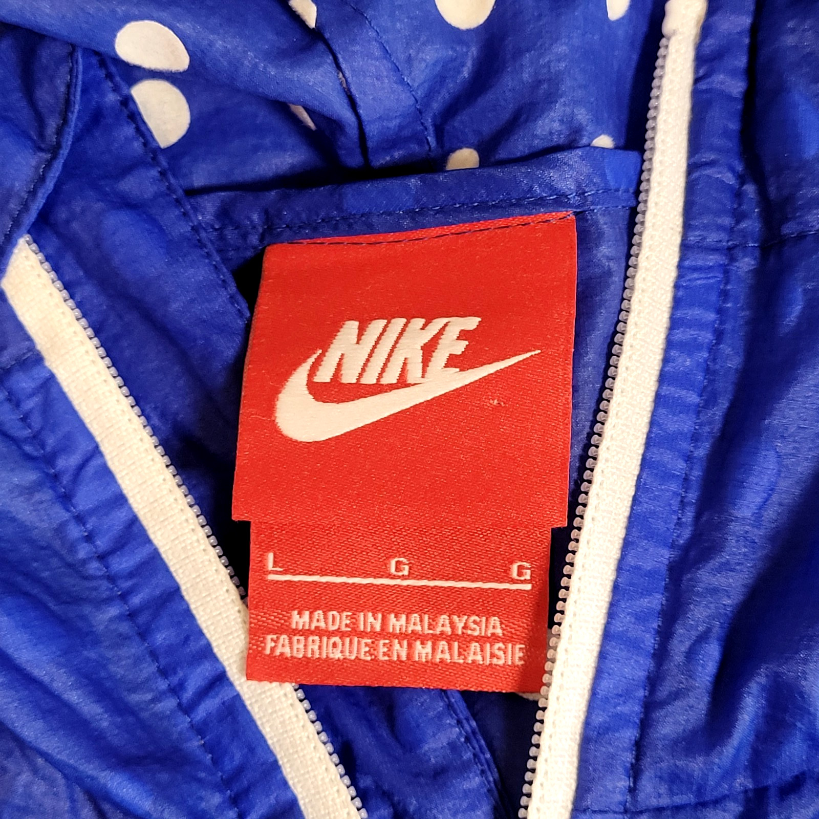 Rare Nike Tech Hyperfuse Windrunner Large Blue Wh… - image 3