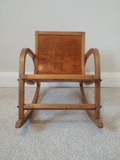 Vintage German Child’s Rocking Chair Bauhaus Style 1950's Rare