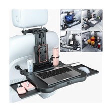 Car Back Seat Tray Table, Stable Foldable Auto Backseat Food Trays Desk for R...