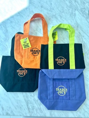 NEW TRADER JOE'S HALLOWEEN MINI CANVAS TOTE BAG - SET Of 4 -  READY TO SHIP!