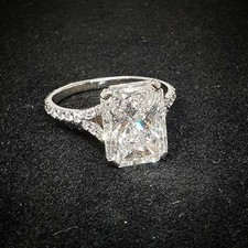 Art Deco 3.90 Ct White Diamond Vintage Engagement Ring 925 Sterling Silver