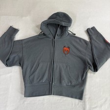 Marvel Spider Man Hoodie Youth Gray Zip Up Spider Logo Sleeve Graphic Kids M