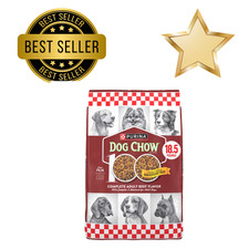 Purina Dog Chow Complete Adult Dry Dog Food Real Beef Flavor 18.5 lb Bag Kibble 1.30 per pound