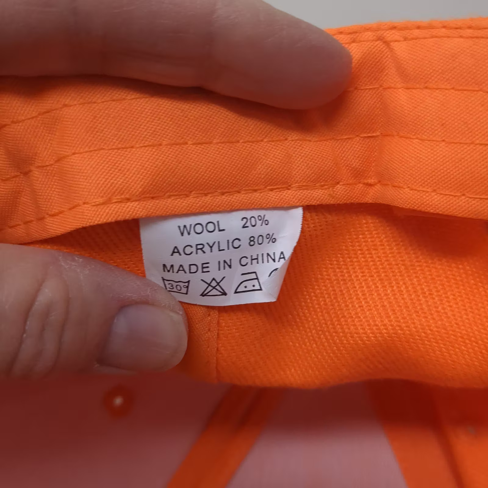 Orange Baseball Cap Hat Adjustable Strapback Plai… - image 9