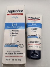Aquaphor 3 in 1 Diaper Rash Cream Baby Healing Ointment Zinc 3.5 oz Sealed
