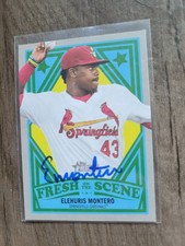 Elehuris Montero Signed 2019 Heritage Minors Baseball Card Cardinals #FOS-13