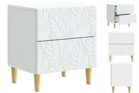 Nachttisch Nachtschrank Nachtkommode Weiß 43X34,5X48 Cm Holzwerkstoff