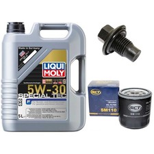 Motoröl Filter Set 5W-30 5 Liter + Ölablassschraube für Ford C-Max II Volvo V60