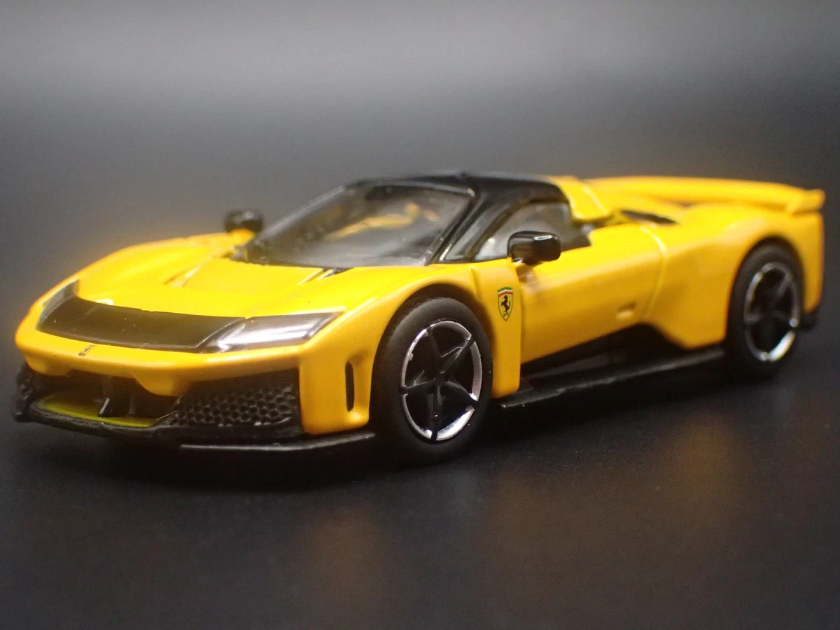 2025-2027 FERRARI F80 YELLOW 1:64 SCALE COLLECTIBLE DIORAMA DIECAST MODEL CAR